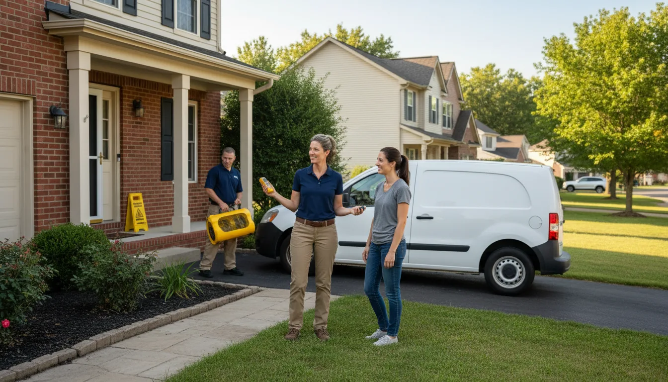 Residential water damage restoration in Lyndon, IL